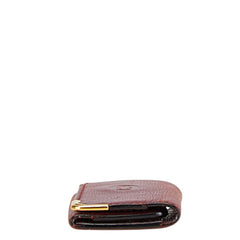 カルティエ マストライン キーケース 4連 ワインレッド ゴールド レザー レディース CARTIER 【中古】