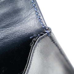 サルヴァトーレフェラガモ ガンチーニ 斜め掛け ショルダーバッグ BA214797 ネイビー レザー レディース Salvatore Ferragamo 【中古】