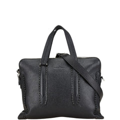サルヴァトーレフェラガモ スタッズ ビジネスバッグ ショルダーバッグ 2WAY FZ-24 0969 ブラック レザー レディース Salvatore Ferragamo 【中古】