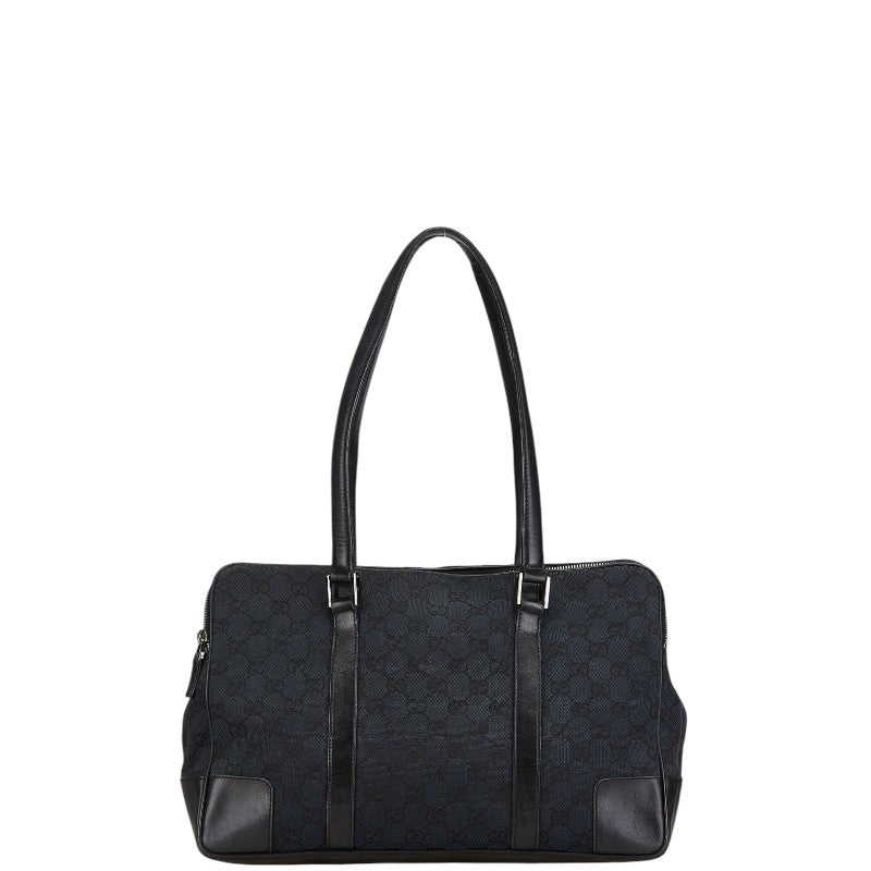 グッチ GGキャンバス トートバッグ ショルダーバッグ 000 0849 2684 ブラック キャンバス レザー レディース GUCCI 【中古】
