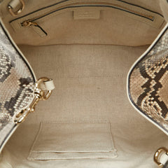 グッチ ソーホー パイソン型押し ハンドバッグ ショルダーバッグ 2WAY 336751 ベージュ ブラウン レザー レディース GUCCI 【中古】