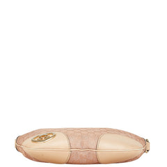 グッチ GGキャンバス ラブリーハート 斜め掛け ショルダーバッグ 257072 ピンク ベージュ キャンバス レザー レディース GUCCI 【中古】