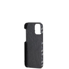 ヴェルサーチェ La Greca iPhone 12 専用ケース スマホケース ブラック グレー レザー レディース VERSACE 【中古】