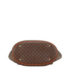 セリーヌ マカダム ハンドバッグ トートバッグ ブラウン PVC レザー レディース CELINE 【中古】