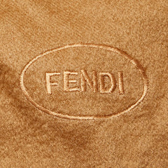 フェンディ フリンジ マフラー ブラウン カシミヤ ファー レディース FENDI 【中古】