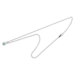 Pt900 プラチナ Pt850 プラチナ エメラルド0.20ct ダイヤ0.21ct プチ ネックレス レディース 【中古】