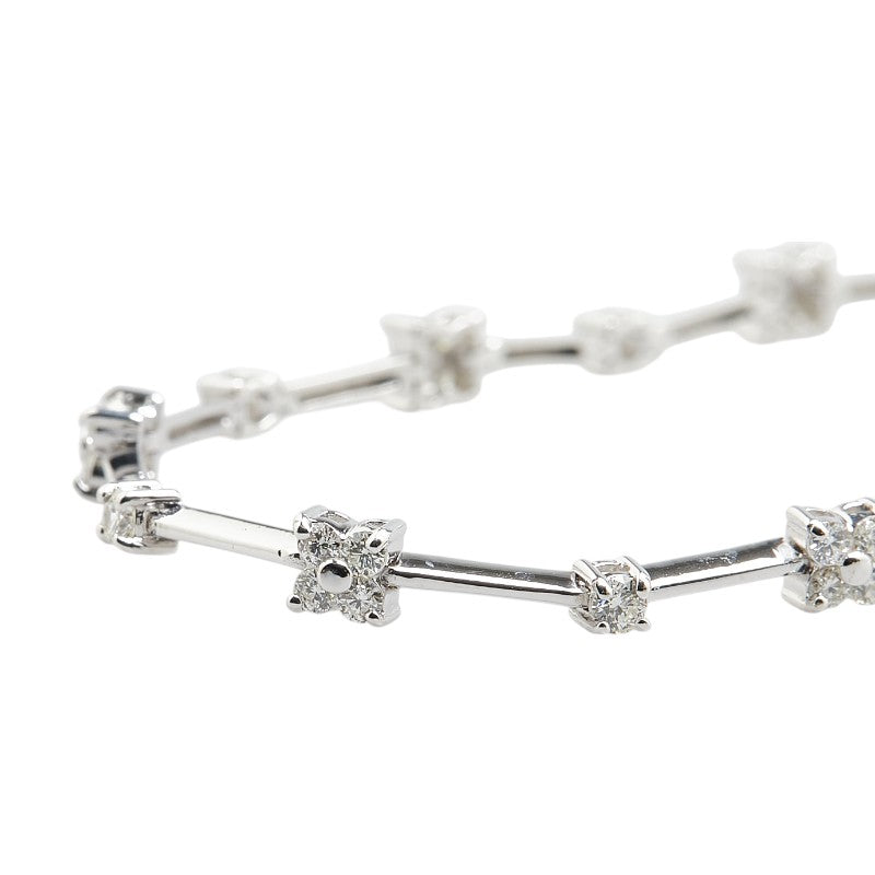K18WG ホワイトゴールド ダイヤ1.06ct ブレスレット レディース 【中古】