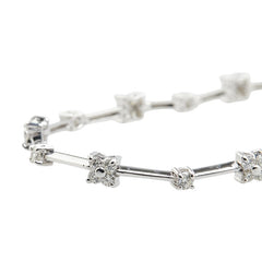 K18WG ホワイトゴールド ダイヤ1.06ct ブレスレット レディース 【中古】