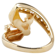 タサキ K18YG イエローゴールド アコヤパール5.8～6.8mm ダイヤ0.02ct リング 指輪 レディース TASAKI 11号 【中古】