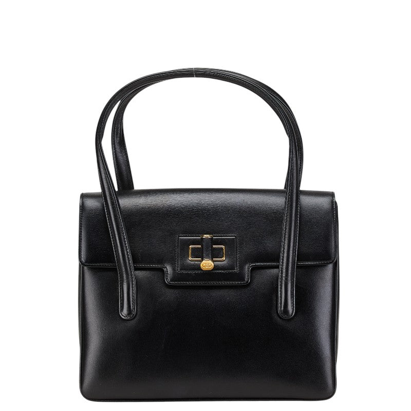 グッチ ハンドバッグ ブラック レザー レディース GUCCI 【中古】