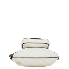ロエベ アナグラム ショルダーバッグ ホワイト ブラウン PVC レザー レディース LOEWE 【中古】