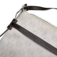 ロエベ アナグラム ショルダーバッグ ホワイト ブラウン PVC レザー レディース LOEWE 【中古】