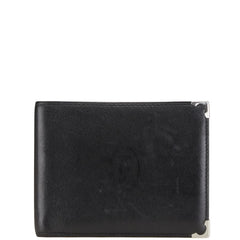 カルティエ マストライン 二つ折り財布 ブラック レザー レディース CARTIER 【中古】