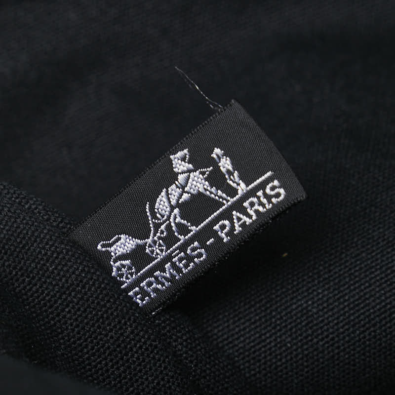 エルメス フールトゥ バサスMM ショルダーバッグ ブラック グレー キャンバス レディース HERMES 【中古】