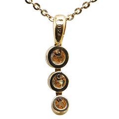 K18YG イエローゴールド ダイヤ0.24ct ペンダントネックレス レディース 【中古】