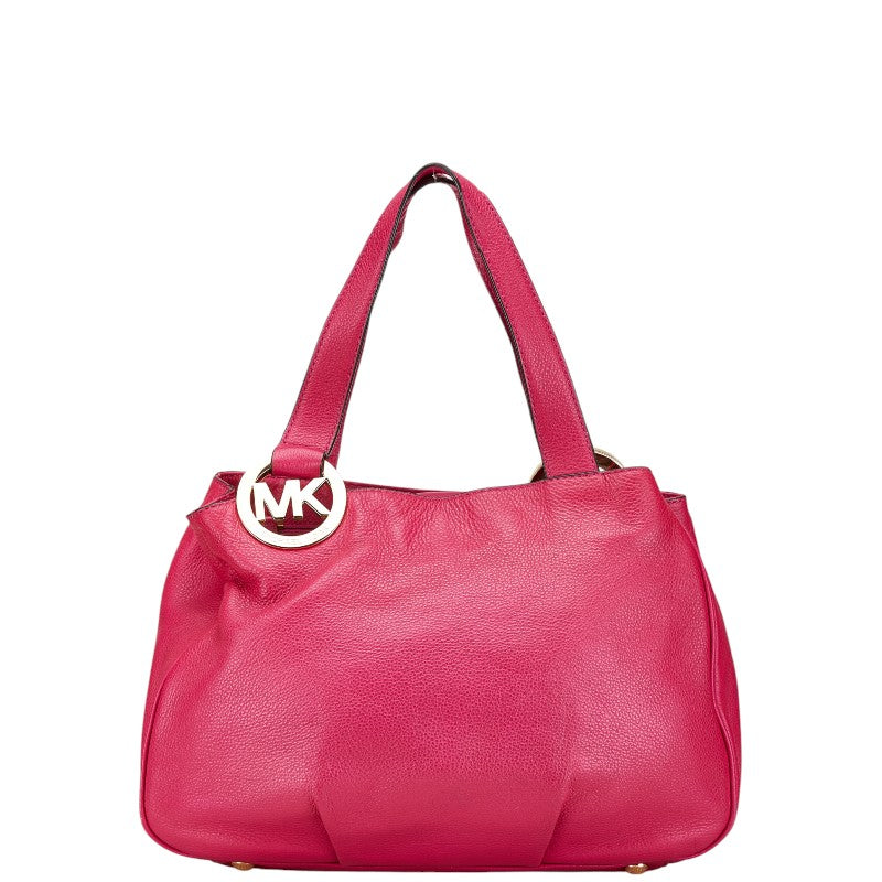 マイケルコース MKロゴ トートバッグ ショルダーバッグ ピンク レザー レディース Michael Kors 【中古】