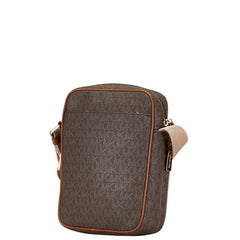 マイケルコース シグネチャー 斜め掛け ショルダーバッグ 35H9GTVC1B ブラウン PVC レザー レディース Michael Kors 【中古】