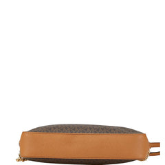 マイケルコース シグネチャー 斜め掛け チェーン ショルダーバッグ 35F8GTTC3B ブラウン PVC レザー レディース Michael Kors 【中古】