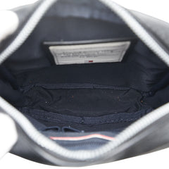 トミーヒルフィガー 1985 PU MINI REPORTER ミニリポーター 斜め掛け ショルダーバッグ ポシェット ブラック レザー メンズ TOMMY HILFIGER 【中古】