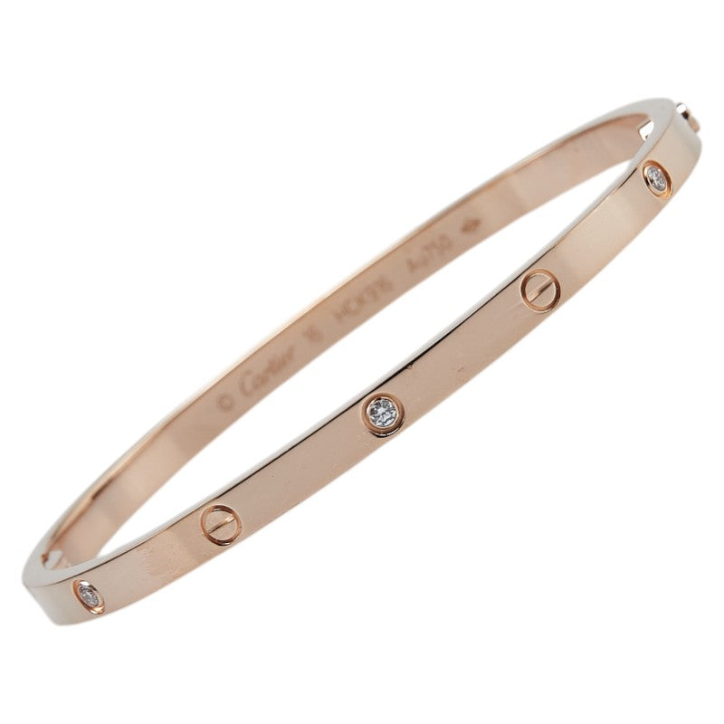 カルティエ ラブブレスレットSM 6Pダイヤ ブレスレット CRB6047616 K18PG ピンクゴールド レディース CARTIER 【中古】