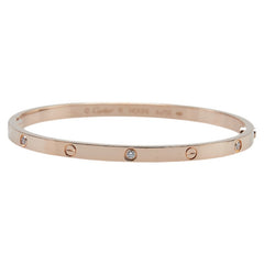カルティエ ラブブレスレットSM 6Pダイヤ ブレスレット CRB6047616 K18PG ピンクゴールド レディース CARTIER 【中古】