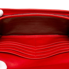 ボッテガヴェネタ イントレチャート 長財布 レッド レザー パイソン レディース BOTTEGAVENETA 【中古】