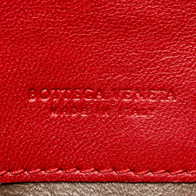 ボッテガヴェネタ イントレチャート 長財布 レッド レザー パイソン レディース BOTTEGAVENETA 【中古】