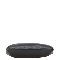 バレンシアガ ロゴプリント EVERYDAY エブリデイ M ポーチ 化粧ポーチ 492465 ブラック レザー レディース BALENCIAGA 【中古】