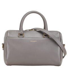 サンローラン ベイビーダッフル ハンドバッグ ショルダーバッグ 2WAY 330958 グレー レザー レディース SAINT LAURENT 【中古】