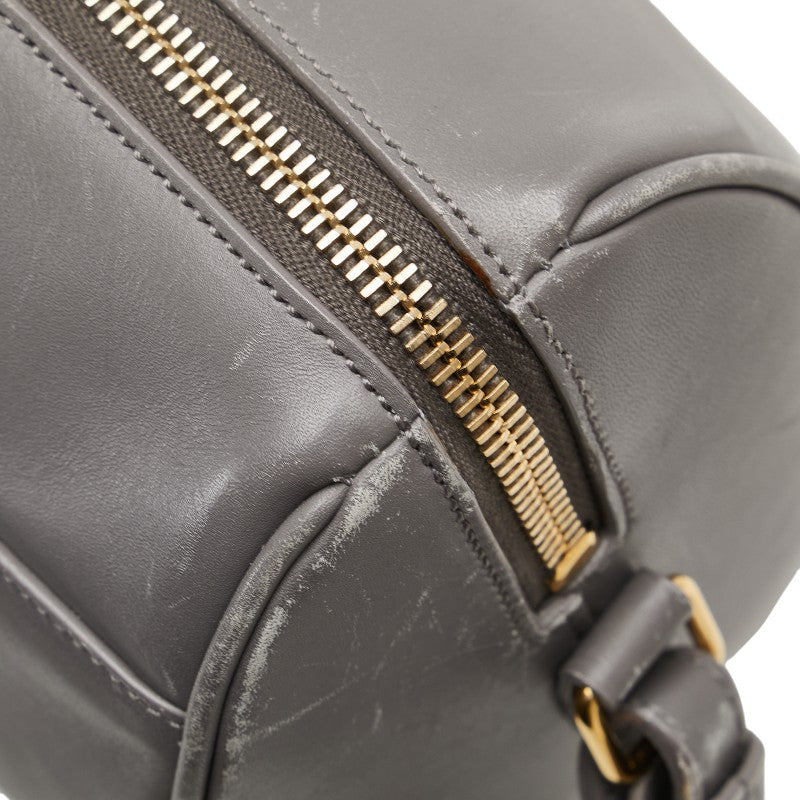 サンローラン ベイビーダッフル ハンドバッグ ショルダーバッグ 2WAY 330958 グレー レザー レディース SAINT LAURENT 【中古】
