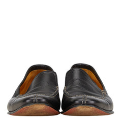 エルメス パンチング ローファー サイズ：40 ブラック レザー メンズ HERMES 【中古】