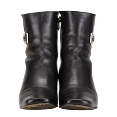 サルヴァトーレフェラガモ ガンチーニ ブーツ ショートブーツ サイズ：7C ブラック レザー レディース Salvatore Ferragamo 【中古】