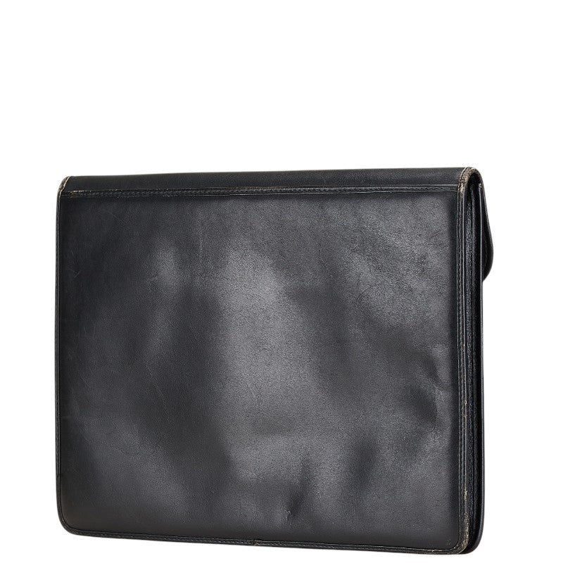 フェンディ クラッチバッグ セカンドバッグ ブラック レザー メンズ FENDI 【中古】