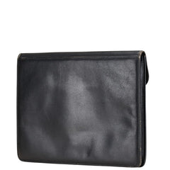 フェンディ クラッチバッグ セカンドバッグ ブラック レザー メンズ FENDI 【中古】