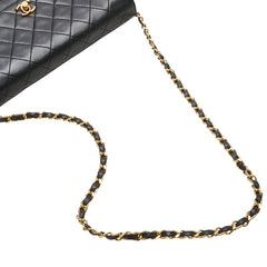 シャネル マトラッセ ココマーク チェーン ショルダーバッグ ブラック ラムスキン レディース CHANEL 【中古】