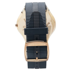 スウォッチ BIENNE BY NIGHT 腕時計 SS07G102 クオーツ ブラック文字盤 ステンレススチール ラバー メンズ Swatch 【中古】