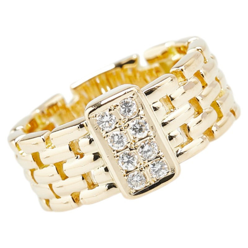 K18YG イエローゴールド ダイヤ0.25ct リング 指輪 レディース 13.5号 【中古】