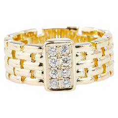 K18YG イエローゴールド ダイヤ0.25ct リング 指輪 レディース 13.5号 【中古】