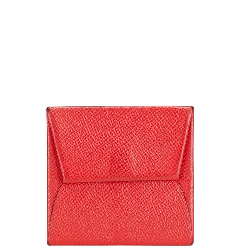 エルメス バスティア コインケース 小銭入れ ルージュカザック ヴォーエプソン レディース HERMES 【中古】