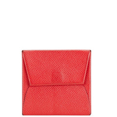 エルメス バスティア コインケース 小銭入れ ルージュカザック ヴォーエプソン レディース HERMES 【中古】