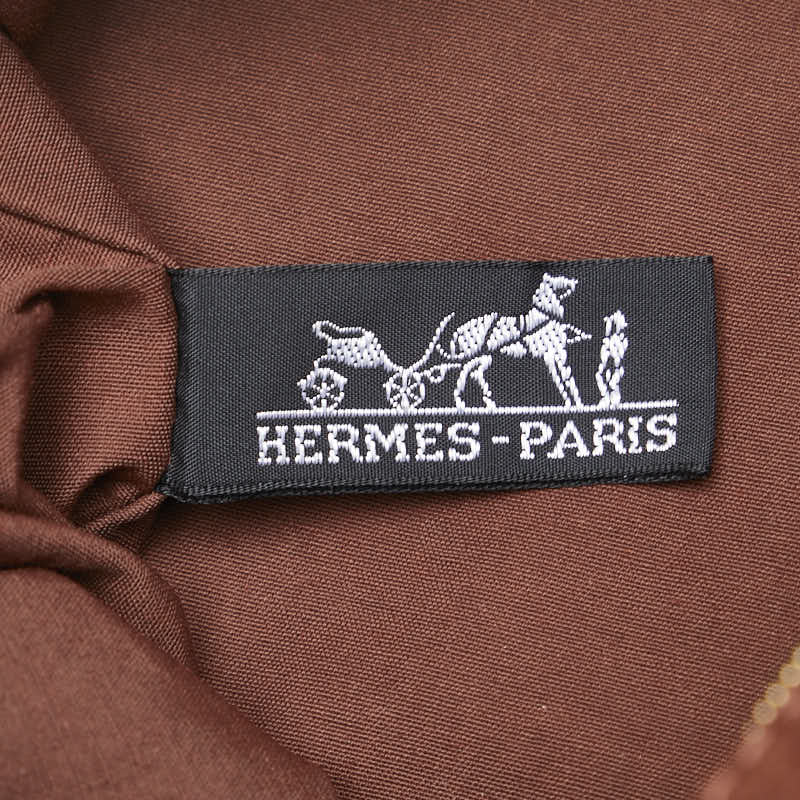 エルメス フールトゥ ポルトドキュマン ビジネスバッグ ドキュメントケース ブラウン ネイビー キャンバス レディース HERMES 【中古】