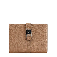 サルヴァトーレフェラガモ カードケース パスケース ブラウン レザー レディース Salvatore Ferragamo 【中古】