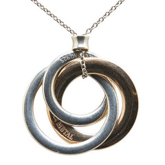 ティファニー インターロッキング サークル ネックレス SV925 シルバー ルベドメタル コンビ レディース TIFFANY&Co. 【中古】