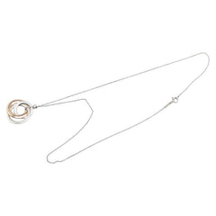 ティファニー インターロッキング サークル ネックレス SV925 シルバー ルベドメタル コンビ レディース TIFFANY&Co. 【中古】