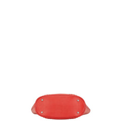 エム シー エム スタッズ ハンドバッグ トートバッグ レッド レザー レディース MCM 【中古】