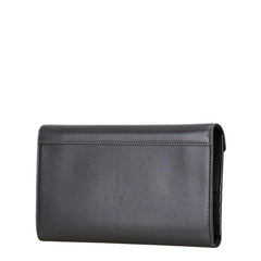セリーヌ トライフォールデッド マルチファンクション 長財布 ブラック ピンク レザー レディース CELINE 【中古】