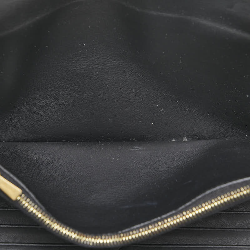 セリーヌ トライフォールデッド マルチファンクション 長財布 ブラック ピンク レザー レディース CELINE 【中古】