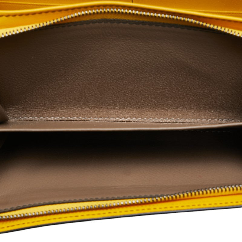 ボッテガヴェネタ イントレチャート 長財布 イエロー レザー パイソン レディース BOTTEGAVENETA 【中古】