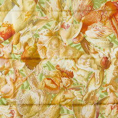 エルメス カレ90 H de LINARES リナレス スカーフ イエロー マルチカラー シルク レディース HERMES 【中古】