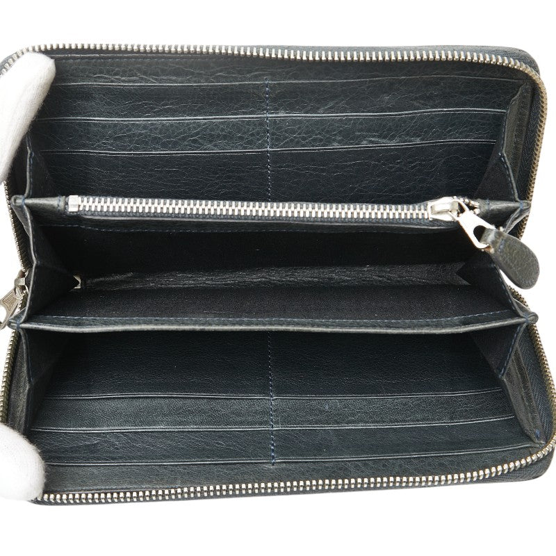 バレンシアガ スタッズ 長財布 ブラック レザー レディース BALENCIAGA 【中古】